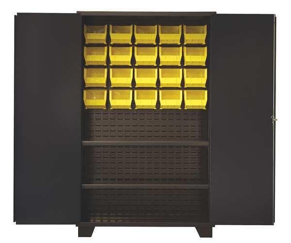 Extra-Heavy Duty Bin Cabinet, 48 in W, 78 in H, 24
