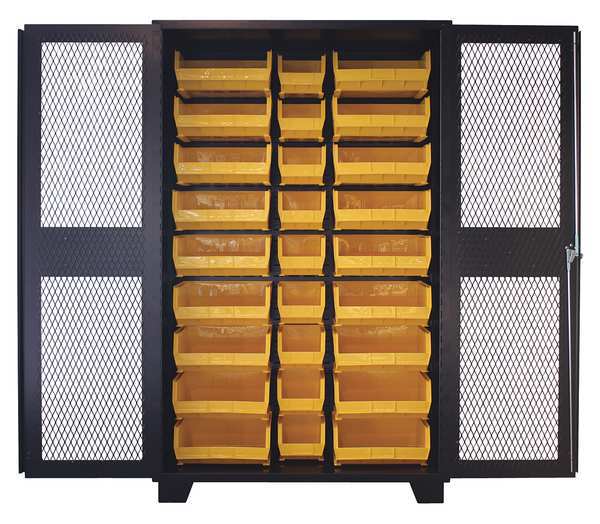 Extra-Heavy Duty Bin Cabinet, 48 in W, 78 in H, 24