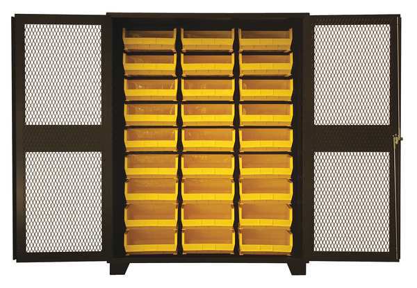 Extra-Heavy Duty Bin Cabinet, 60 in W, 78 in H, 24