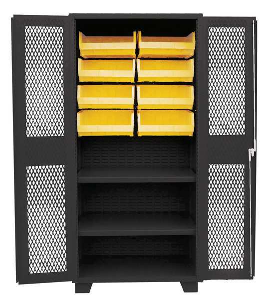 Extra-Heavy Duty Bin Cabinet, 36 in W, 78 in H, 24