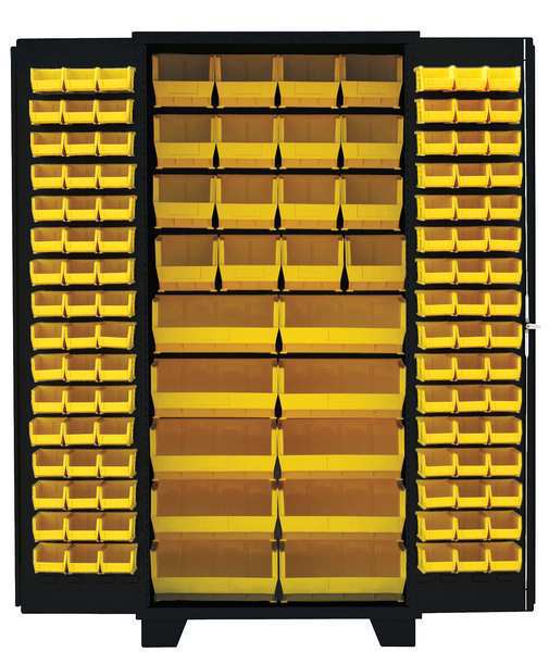 Extra-Heavy Duty Bin Cabinet, 36 in W, 78 in H, 24