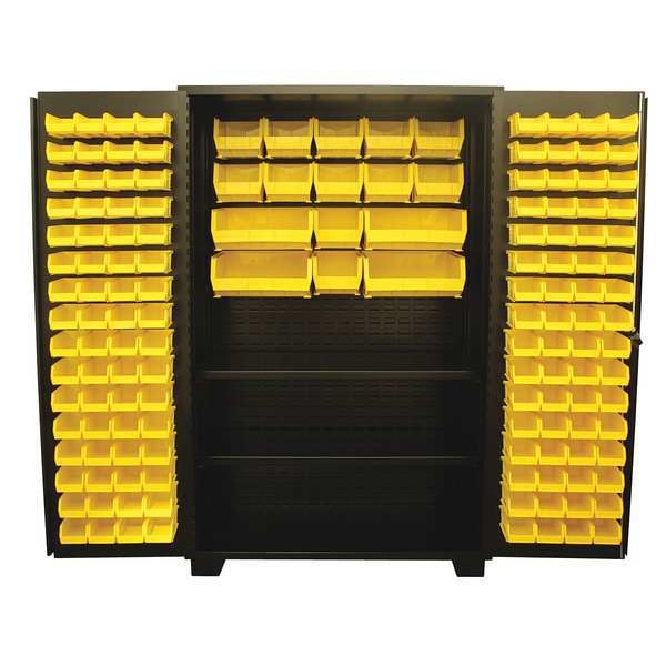 Extra-Heavy Duty Bin Cabinet, 48 in W, 78 in H, 24