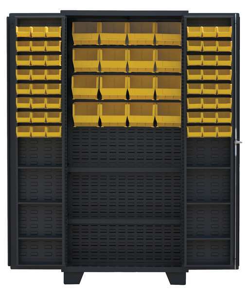 Extra-Heavy Duty Bin Cabinet, 36 in W, 78 in H, 24