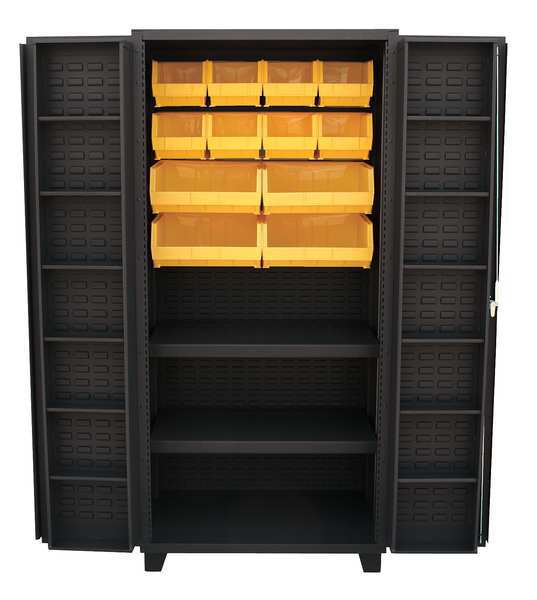 Extra-Heavy Duty Bin Cabinet, 36 in W, 78 in H, 24