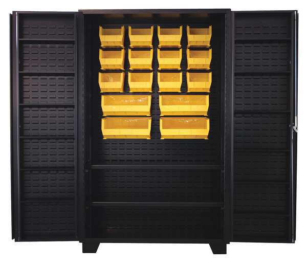 Extra-Heavy Duty Bin Cabinet, 48 in W, 78 in H, 24