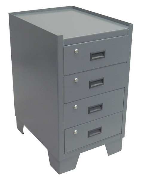 14 ga. Steel Storage Cabinet, 18 in W, 33 in H, Stationary