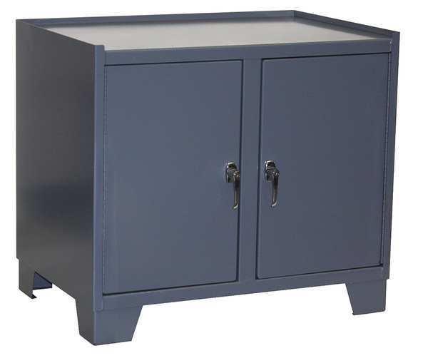14 ga. Steel Storage Cabinet, 36 in W, 33 in H, Stationary