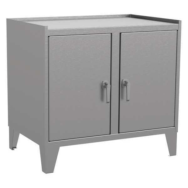 16 ga. Stainless Steel Storage Cabinet, 36 in W, 34 in H, Stationary