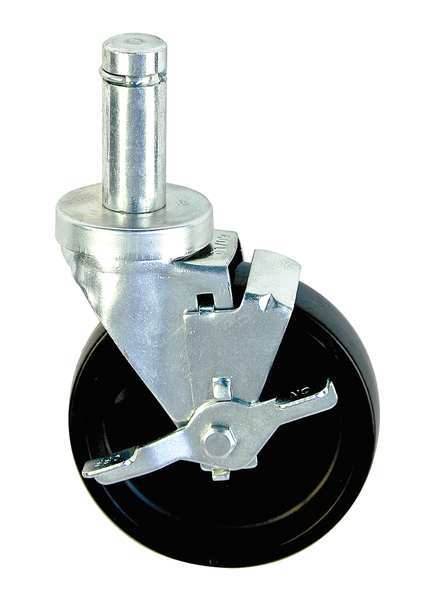 Swivel Stem Caster, Polyolfin, 5 in., 300 lb.