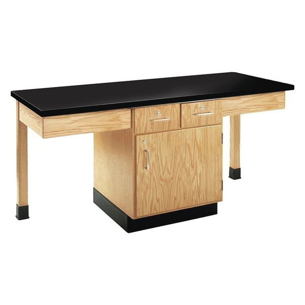 Rectangle Cupboard Tbl, 4 Stations, Chem, 2 Drawers , 66