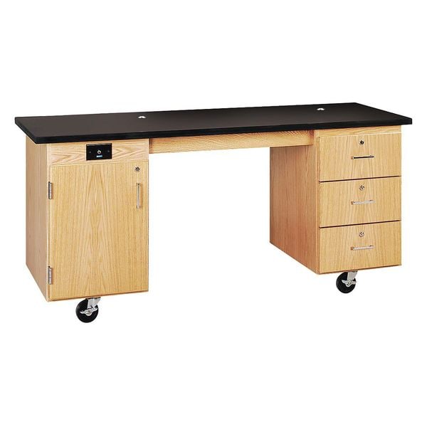 Lab, ADA, Mobile, ChemGuard Top, Oak