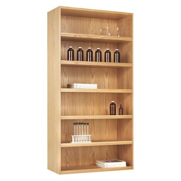 Red Oak Storage Cabinet, 36 in W, 72 in H