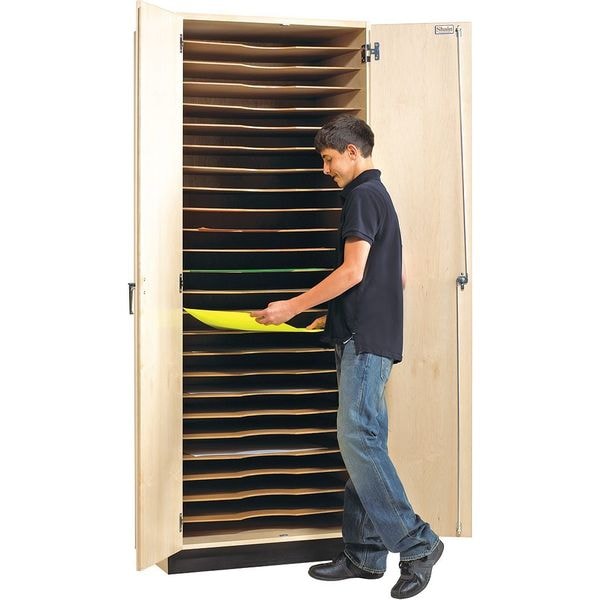 Maple Storage Cabinet, 32 in W, 84 in H