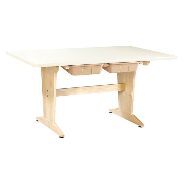 Rectangle Planning Table, Tote Trays, 60
