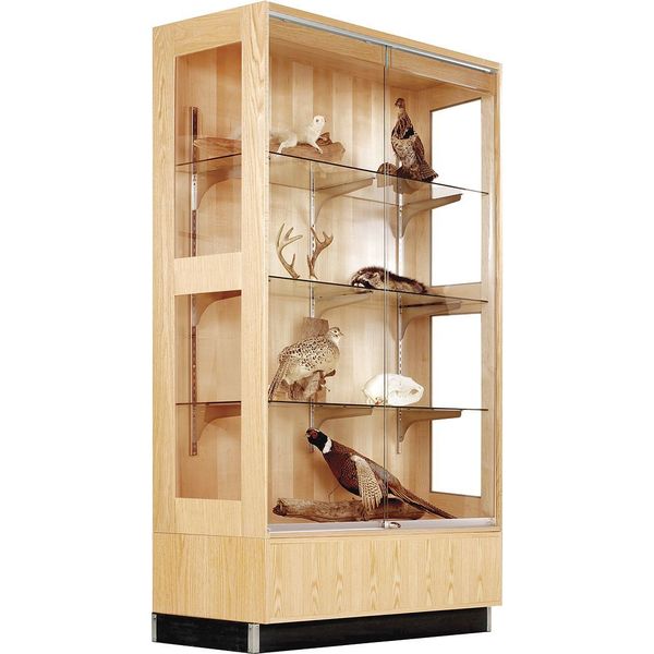Red Oak Storage Cabinet, 48 in W, 84 in H