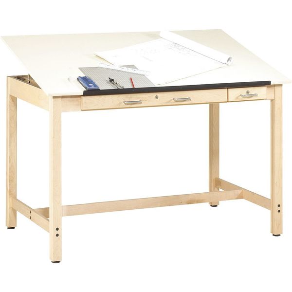 Instructor's Drafting Table, Almond, Maple