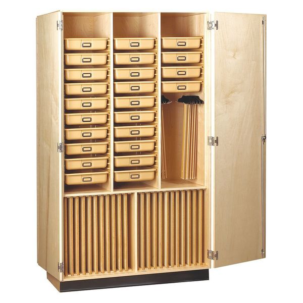 Maple Storage Cabinet, 48 in W, 84 in H