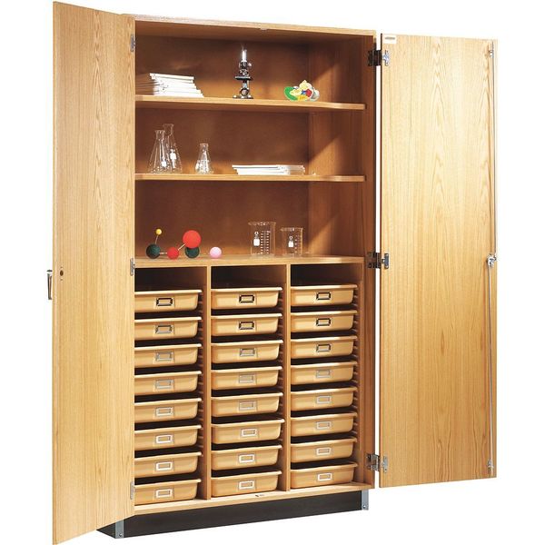 Maple Storage Cabinet, 48 in W, 84 in H
