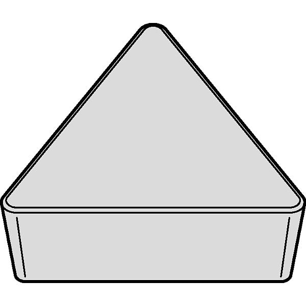 Triangle Turning Insert, Triangle, 3/8 in, TPU, 1/64 in