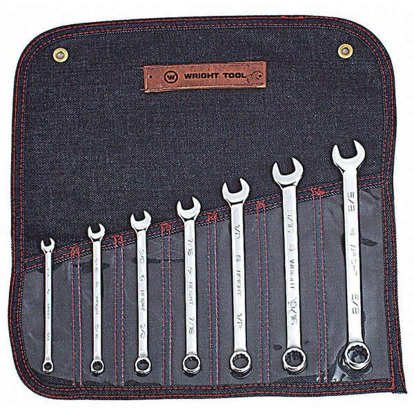 Combo Wrench Set, SAE, 12 Point, 7 pcs.