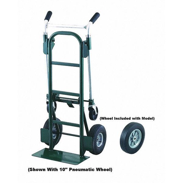 Hand Truck, Steel, Convertible, Dual Handle