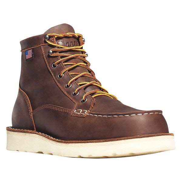 Size 12 Men's 6 in Work Boot Steel Work Boot, Brown