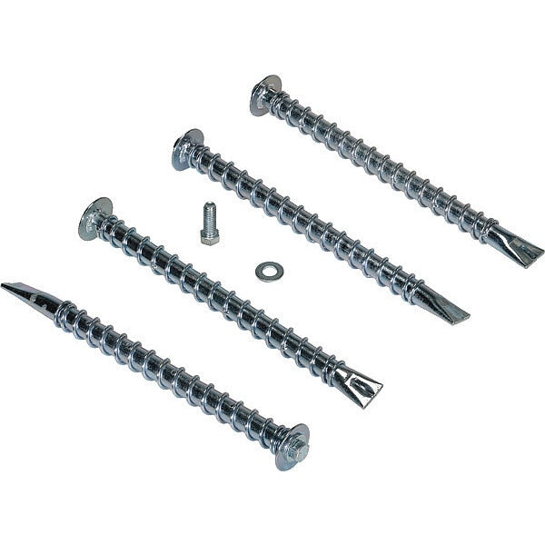 Concrete Screw, Flat, 1.625 L, Steel 4 PK
