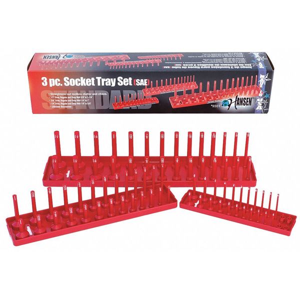 Socket Tray Set, SAE, 3 pcs