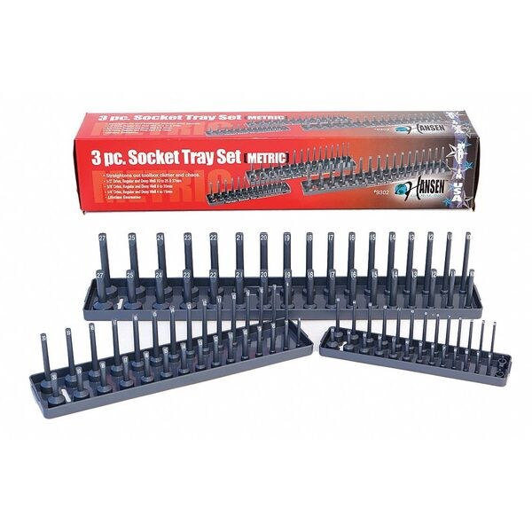 Socket Tray Set, Metric, 3 pcs