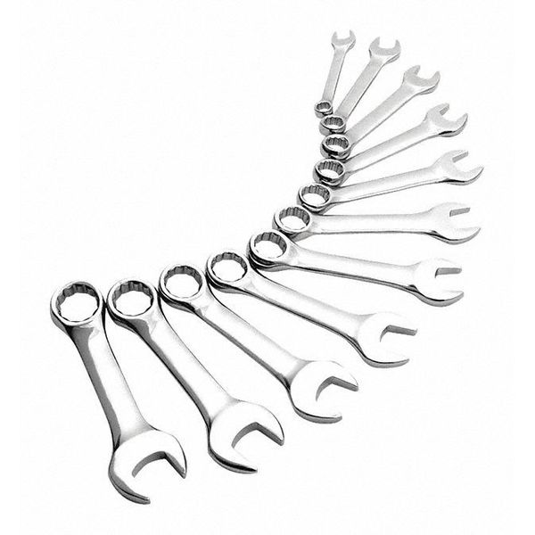 Stubby Combo Wrench Set, SAE, 11 pcs.