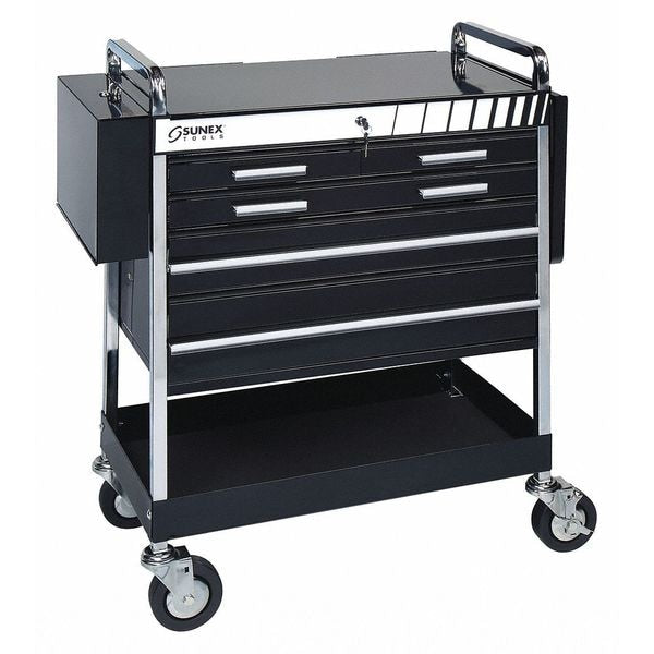 16 ga. Steel Rolling Tool Cabinet, 5 Shelves