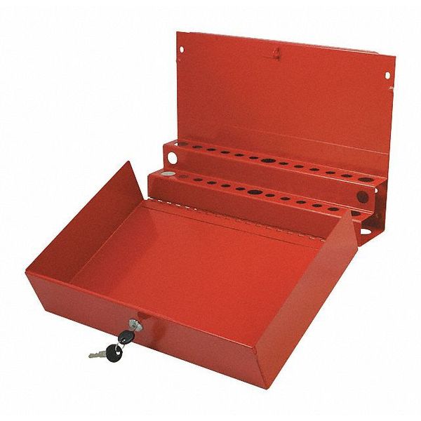 Locking ScrewDriver/Pry Bar Holder, L, Red