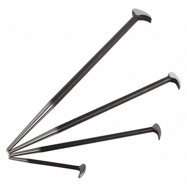 Rolling Head Pry Bar Set, 4 pcs.