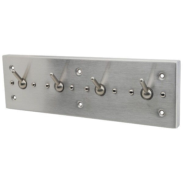 Clothes Hook Panel with 4 Hooks, SS