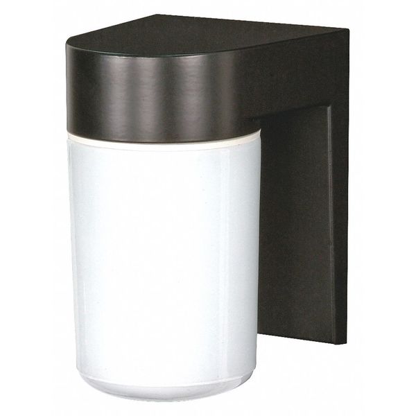 1 Light 8 in. Utility Wall Mount With White Glass Cylinder B