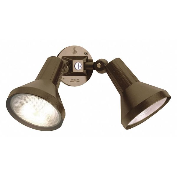2-Light - 15in. - Flood-Light Exterior - PAR38 with Adjustable Swivel - Bronze Finish