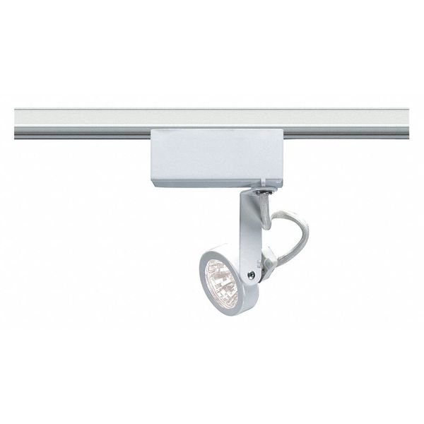 1-Light, MR16, 12V Track Head, Gimbal Ring, White Finish