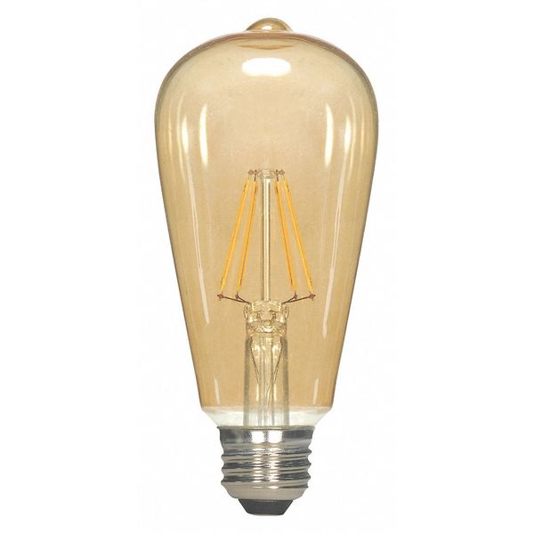 6.5W ST19 LED Transparent Amber Medium 2300K 650Ls 120V