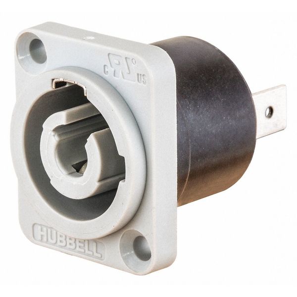 Insul-Lock, Panel Mount Outlet, Gray, 2