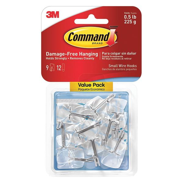 Clear Small Wire Hook Value Pack, PK12