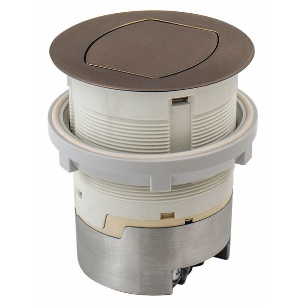 15A Kitchen Counter, Receptacle, Flush Bronze, Kit