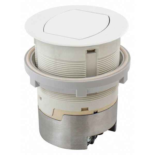 Ktcn Cntr, Receptacle, Flush White, 15A Kit