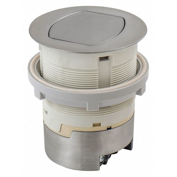 Ktcn Cntr, Receptacle, Flush Alum, 15A Kit
