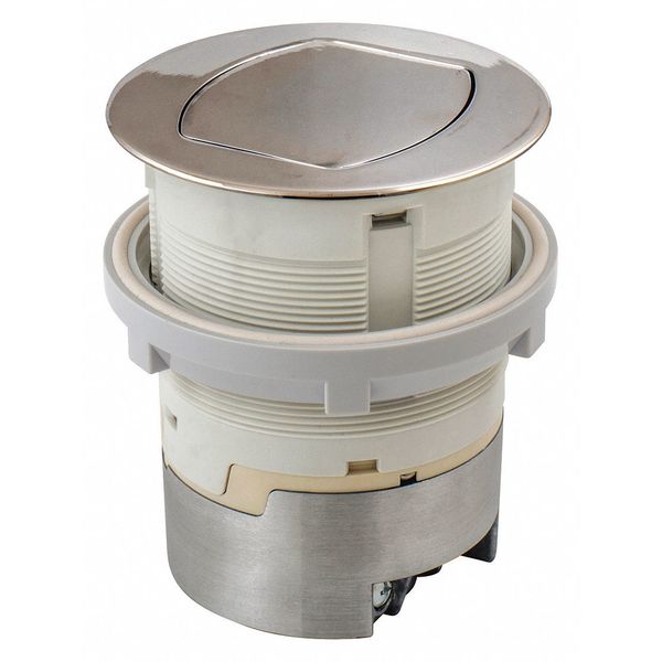 15A Kitchen Counter, Receptacle, Flush Nickel, Kit