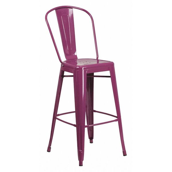 Purp Metal Outdoor Stool, 30