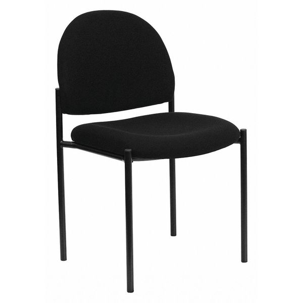 Black Fabric Stack Chair