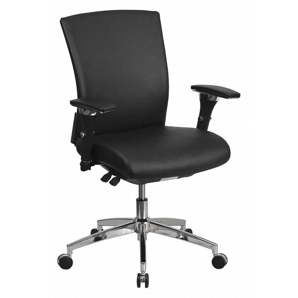 Leather, Adjustable Arms with Inward/Outward Pivot Pads, Black LeatherSoft