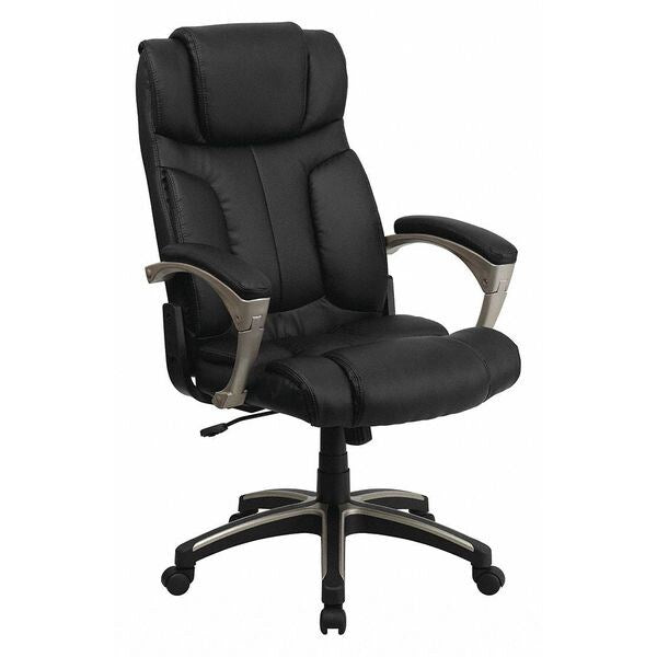 Contemporary Chair, Leather, 17-3/4