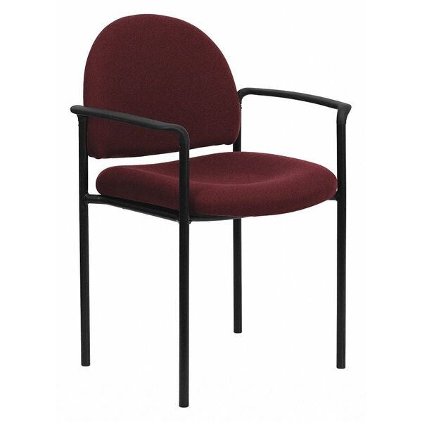 Burgundy Fabric Stack Chair