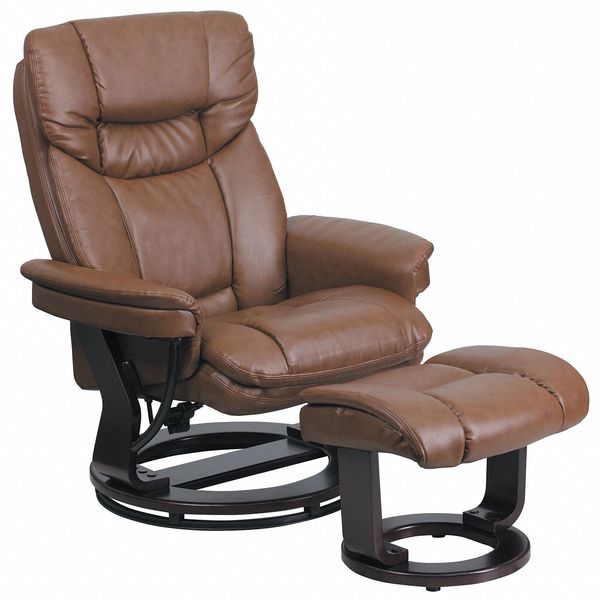Palimino LeatherSoft Recliner and Curved Ottoman